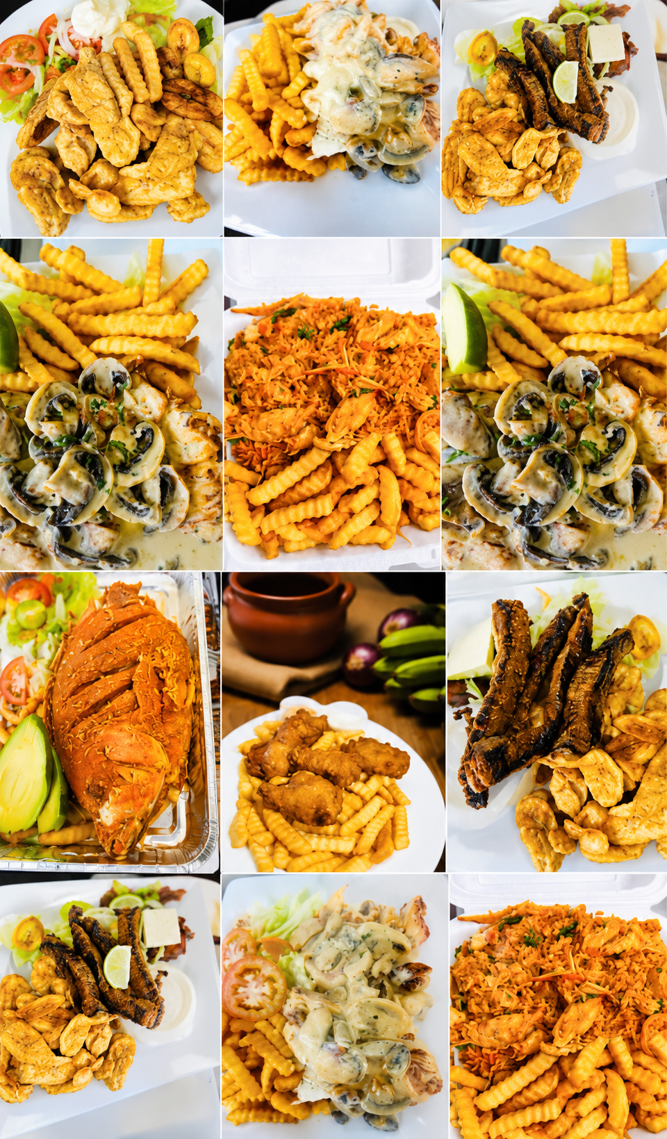 Plates of authentic Honduran food